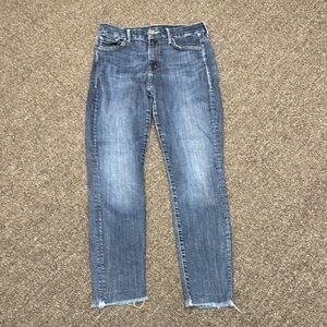 Mother High Waisted Looker Skinny Jeans Sz. 28 Frayed Hemline Here Killy Killy